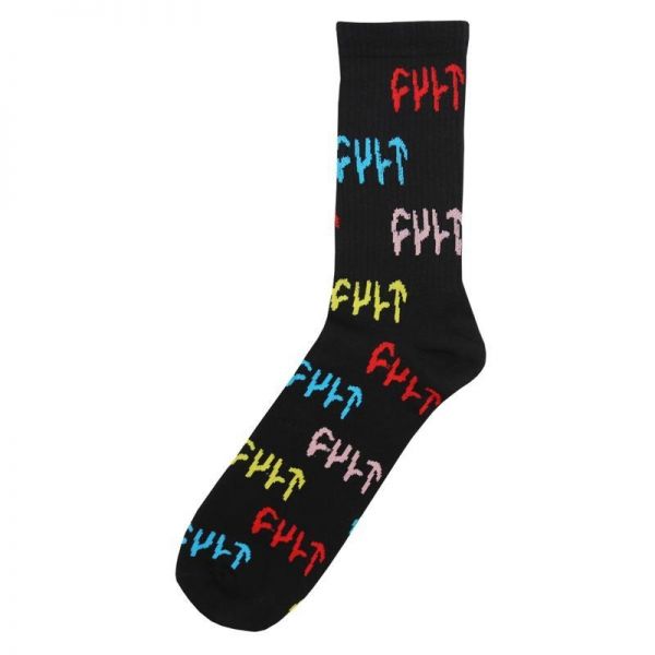 CULT ALL OVER BLACK SOCKS