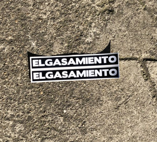ELGASAMIENTO STICKERS Small BLACK